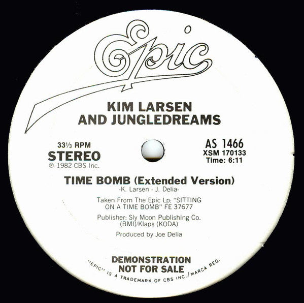 Kim Larsen And Jungledreams : Time Bomb / Rock 'N' Roll City (12", Promo)
