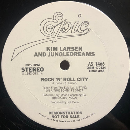 Kim Larsen And Jungledreams : Time Bomb / Rock 'N' Roll City (12", Promo)