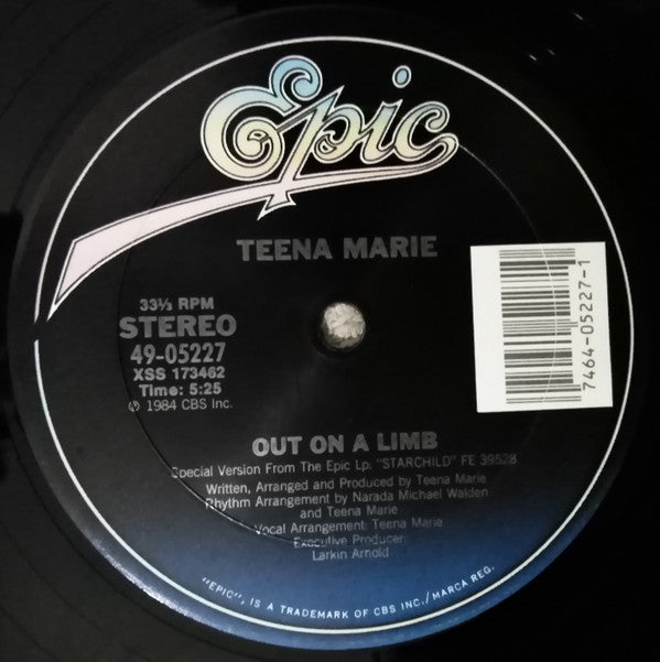 Teena Marie : Out On A Limb (12", Single)