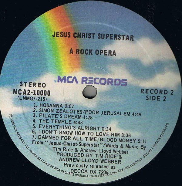 Various : Jesus Christ Superstar (2xLP, RE, Gat)