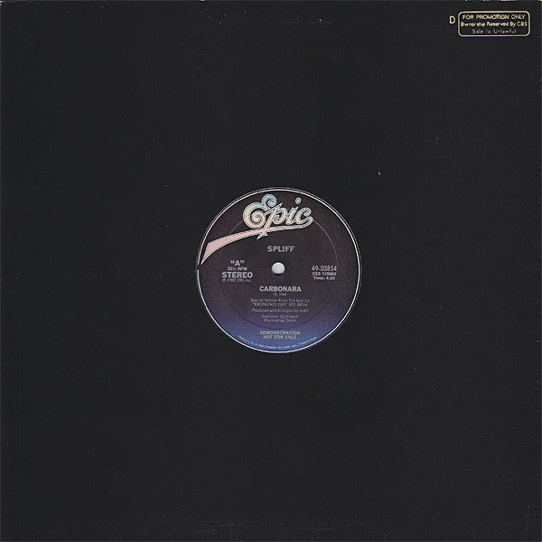 Spliff : Carbonara / Deja Vu (12", Promo)
