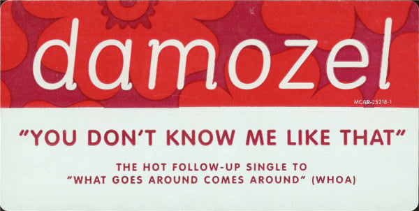 Damozel : You Don't Know Me Like That (12", Single, Promo)