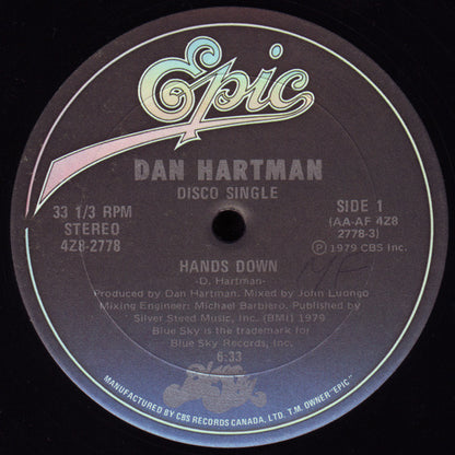 Dan Hartman : Hands Down (12")