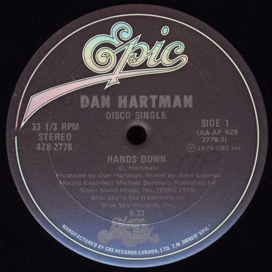 Dan Hartman : Hands Down (12")