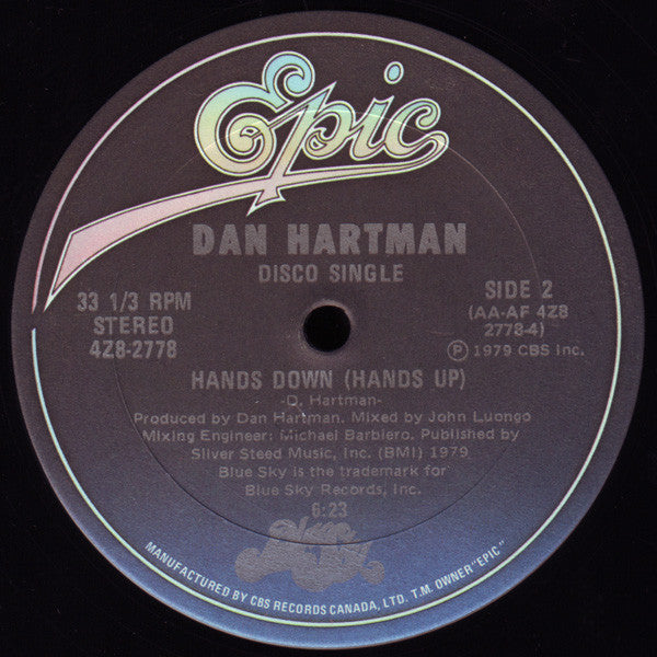Dan Hartman : Hands Down (12")
