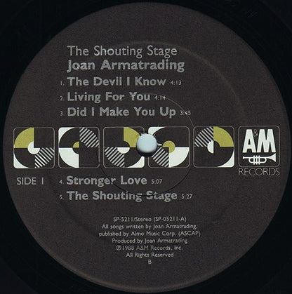 Joan Armatrading : The Shouting Stage (LP, Album, RM, EMW)