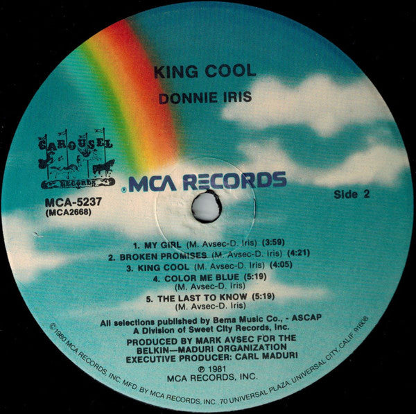 Donnie Iris And The Cruisers : King Cool (LP, Album)