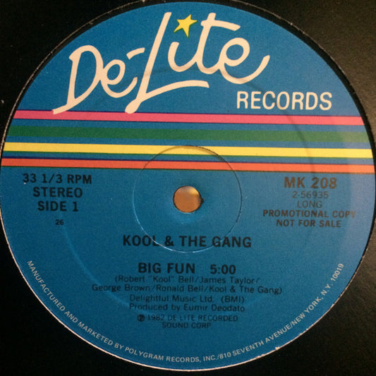 Kool & The Gang : Big Fun (12", Promo)