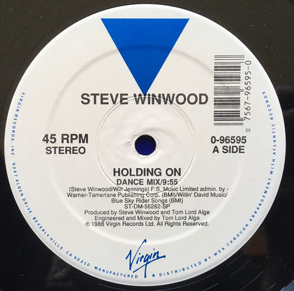 Steve Winwood : Holding On (12")