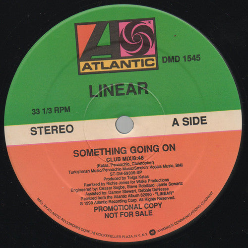 Linear : Something Going On (12", Promo)