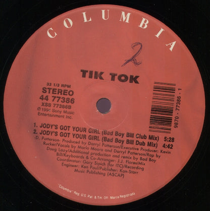 Tik Tok : Jody's Got Your Girl (12")