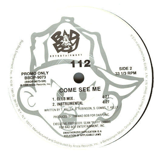 112 : Come See Me (12", Promo)