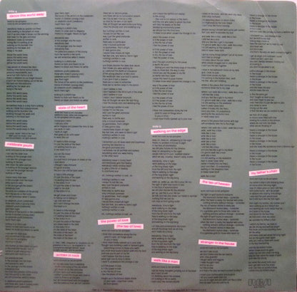 Rick Springfield : Tao (LP, Album, Ind)