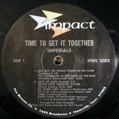 Imperials : Time To Get It Together (LP, Album)