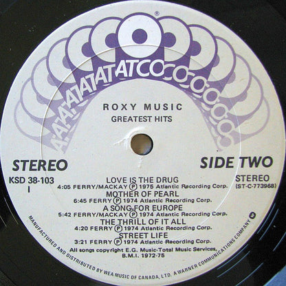 Roxy Music : Greatest Hits (LP, Comp, RE)