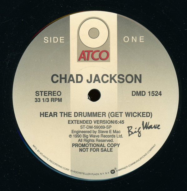 Chad Jackson : Hear The Drummer (Get Wicked) (12", Single, Promo)