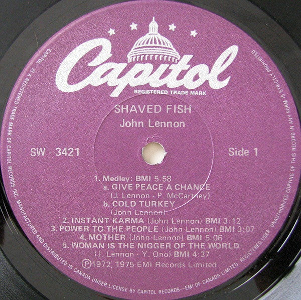 John Lennon / The Plastic Ono Band : Shaved Fish (LP, Comp, RE, Pur)