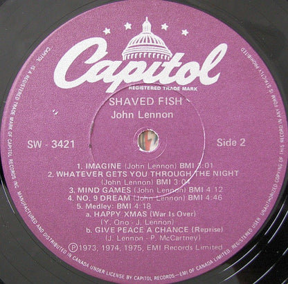 John Lennon / The Plastic Ono Band : Shaved Fish (LP, Comp, RE, Pur)