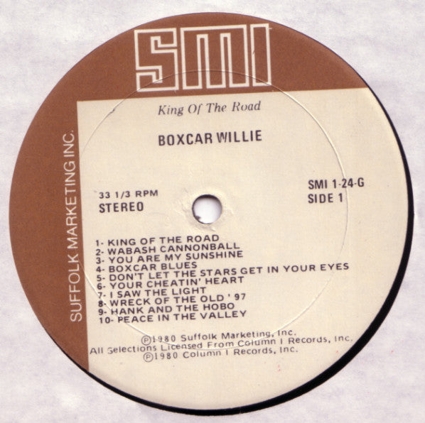 Boxcar Willie : King Of The Road 20 Great Tracks (LP, Comp, RP)