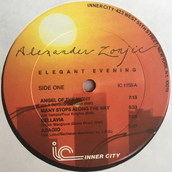 Alexander Zonjic : Elegant Evening (LP, Album)