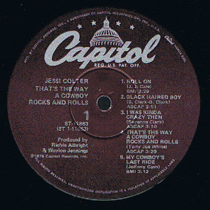 Jessi Colter : That's The Way A Cowboy Rocks And Rolls (LP, Album, Win)