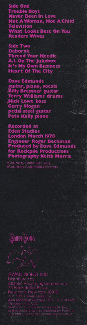 Dave Edmunds : Tracks On Wax 4 (LP, Album, RI )