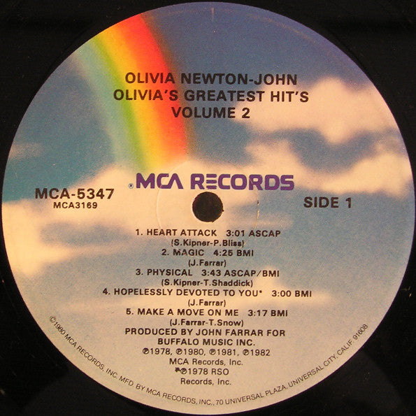 Olivia Newton-John : Olivia's Greatest Hits Vol. 2 (LP, Comp, Glo)