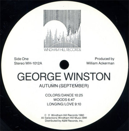 George Winston : Autumn (LP, Album, RE, RTI)
