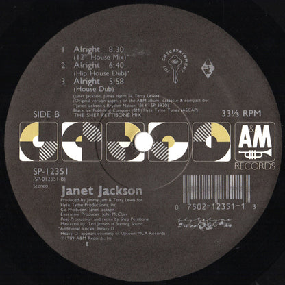 Janet Jackson : Alright (12", Single)