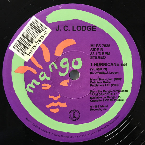 JC Lodge : Hurricane (12", Single)