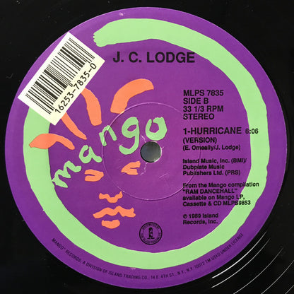 JC Lodge : Hurricane (12", Single)