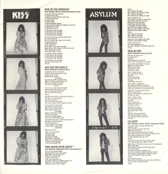 Kiss : Asylum (LP, Album, 53 )