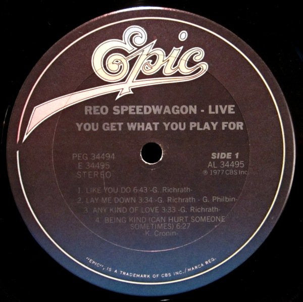 REO Speedwagon : You Get What You Play For (2xLP, Album, RE, Pit)