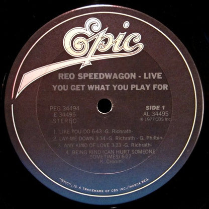 REO Speedwagon : You Get What You Play For (2xLP, Album, RE, Pit)