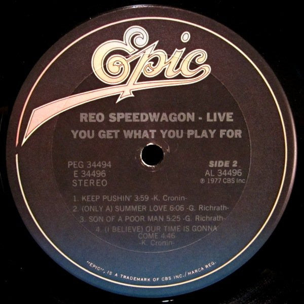 REO Speedwagon : You Get What You Play For (2xLP, Album, RE, Pit)