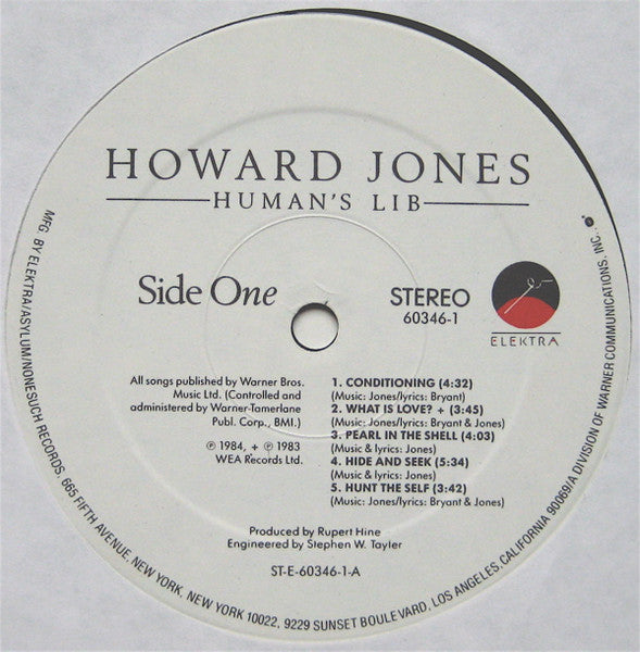 Howard Jones : Human's Lib (LP, Album, Spe)