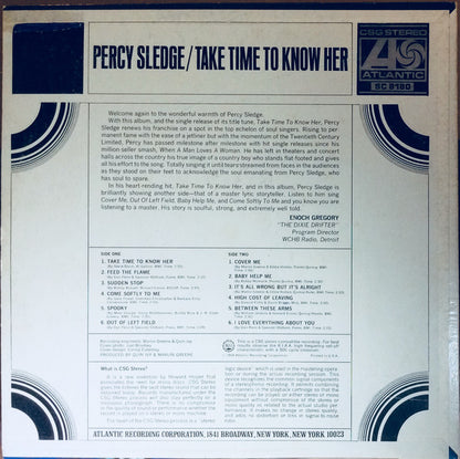 Percy Sledge : Take Time To Know Her (LP, Album, MO )