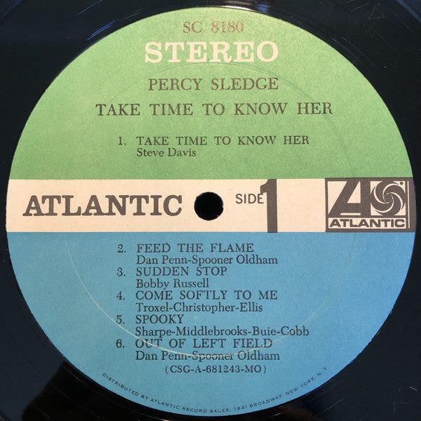 Percy Sledge : Take Time To Know Her (LP, Album, MO )