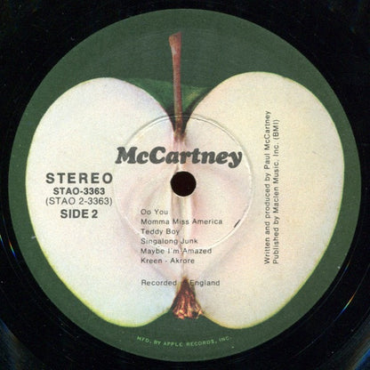 Paul McCartney : McCartney (LP, Album, Scr)