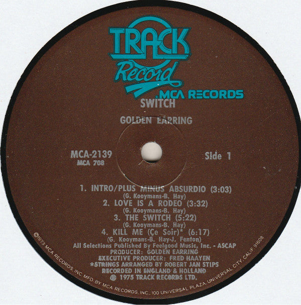 Golden Earring : Switch (LP, Album, Glo)