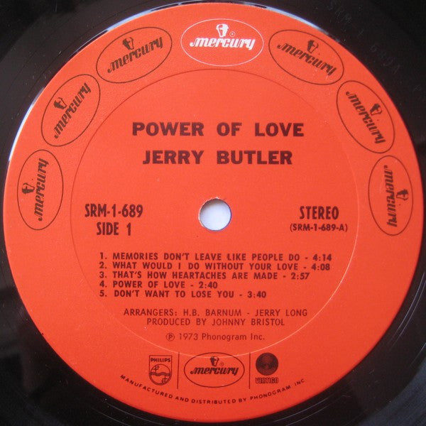 Jerry Butler : Power Of Love (LP, Album, Pit)