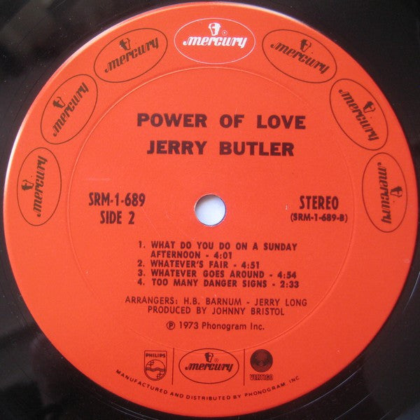 Jerry Butler : Power Of Love (LP, Album, Pit)