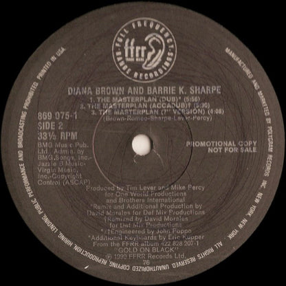 Diana Brown & Barrie K Sharpe : The Masterplan (12", Single, Promo)