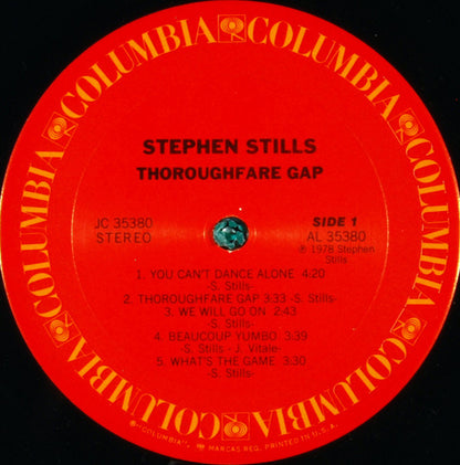 Stephen Stills : Thoroughfare Gap (LP, Album)