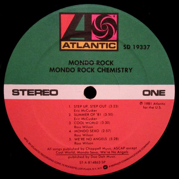 Mondo Rock : Mondo Rock Chemistry (LP, Album)