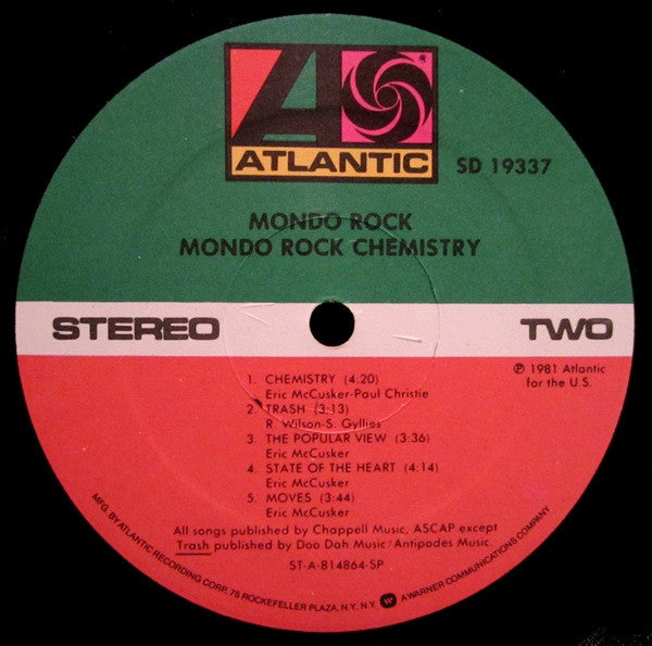 Mondo Rock : Mondo Rock Chemistry (LP, Album)