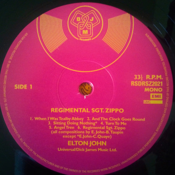 Elton John : Regimental Sgt. Zippo (LP, Album, RSD, Mono)