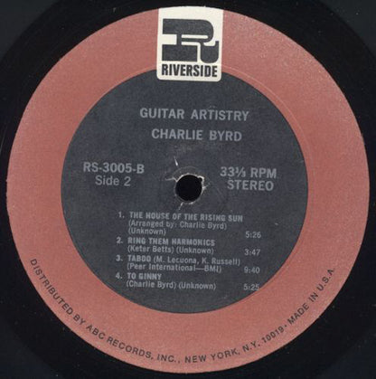 Charlie Byrd : Guitar Artistry (LP, Album, RE, RM)