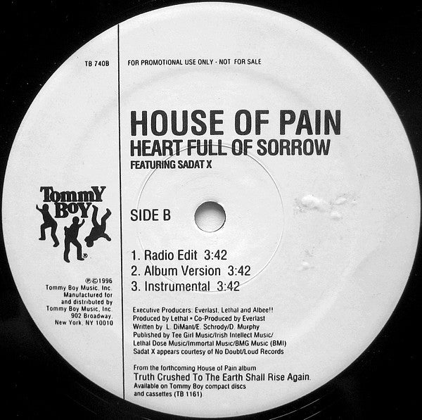 House Of Pain : Pass The Jinn / Heart Full Of Sorrow (12", Single, Promo)