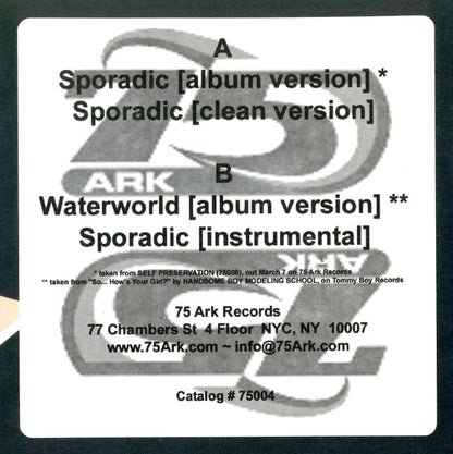 Encore /  Handsome Boy Modeling School : Sporadic / Waterworld (12")